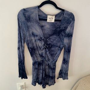 Long Sleeve Tie Dye Romper